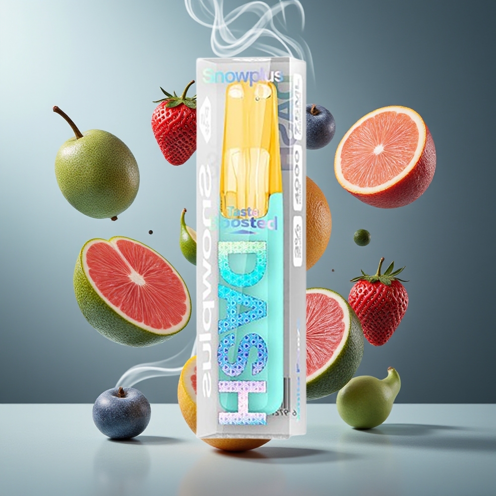 Snowplus Dash 4000 Puffs Engangsdevice Dansk Engros – Ceramic Atomizer, 530 mAh, 7.5 ml, Hvid Frost