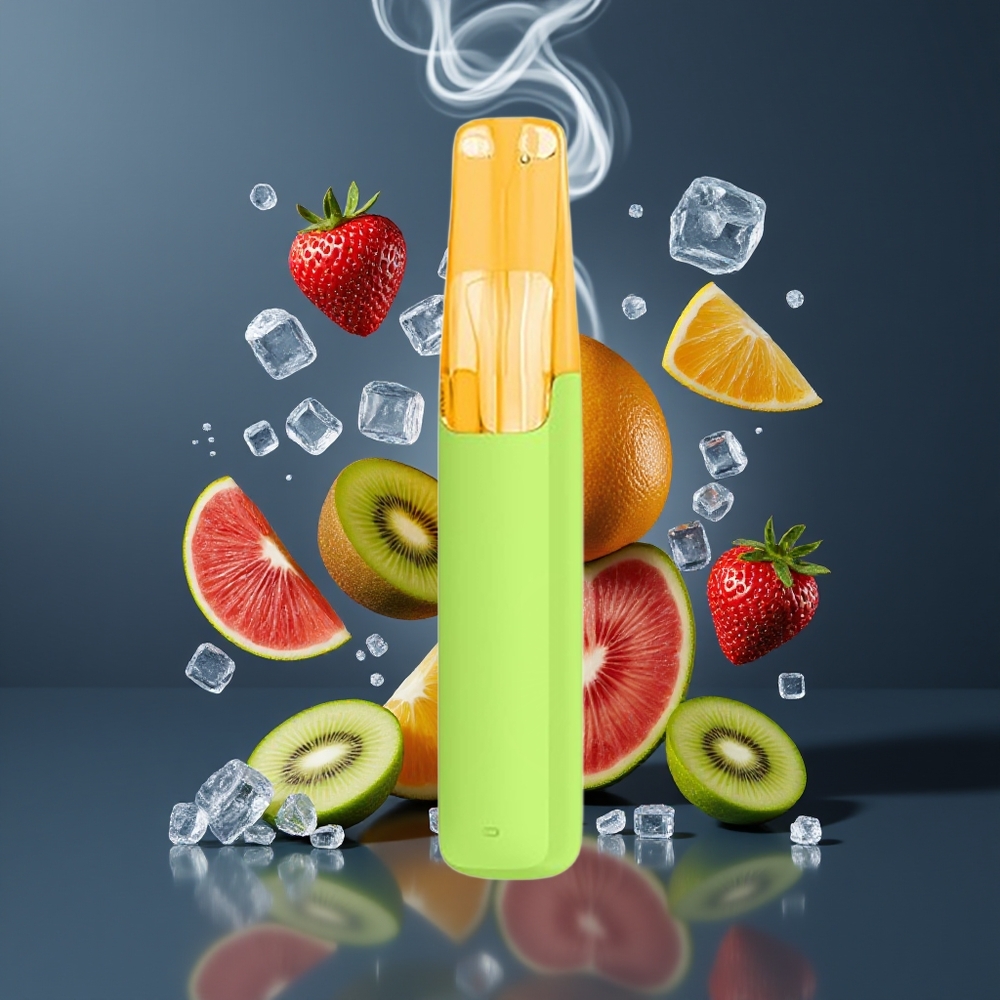 Snowplus Dash 4000 Puffs Engangsdevice Dansk Engros – Keramisk Atomizer, 530 mAh, 7,5 ml, Kiwi Is