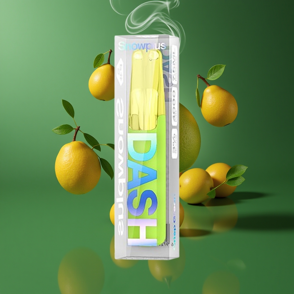 Snowplus Dash 4000 Puffs Engangsdevice Dansk Engros - Keramisk Atomizer, 7,5 ml, Frisk Grøn