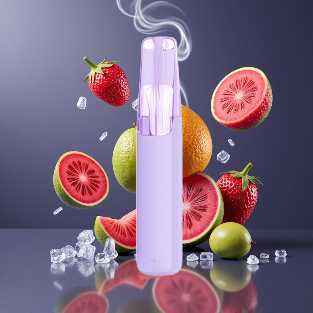 Snowplus Dash 4000 Puffs Engangsdevice med Keramisk Atomizer og 7,5 ml E-væske – Taro Is – Dansk Engros