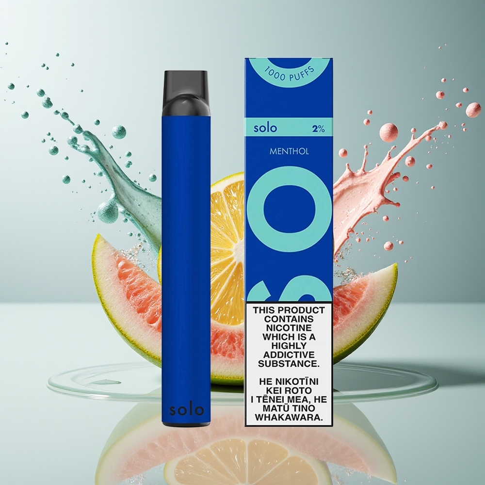 Solo 1000 Puffs Dansk Engros Disposable Vape Mesh Coil Mentol