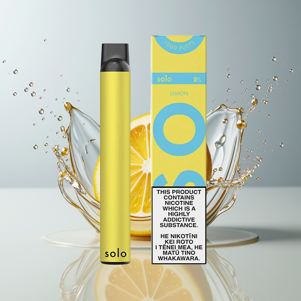 Solo 1000 Puffs Disposable Vape Citron Dansk engros – Mesh Coil, 3.5ml, 550mAh