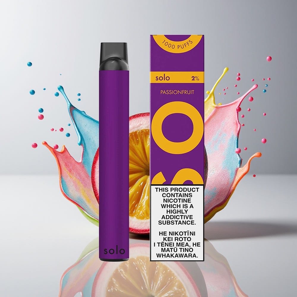 Solo 1000 Puffs Disposable Vape Mesh Coil 3.5ml Dansk Engros - Passionsfrugt