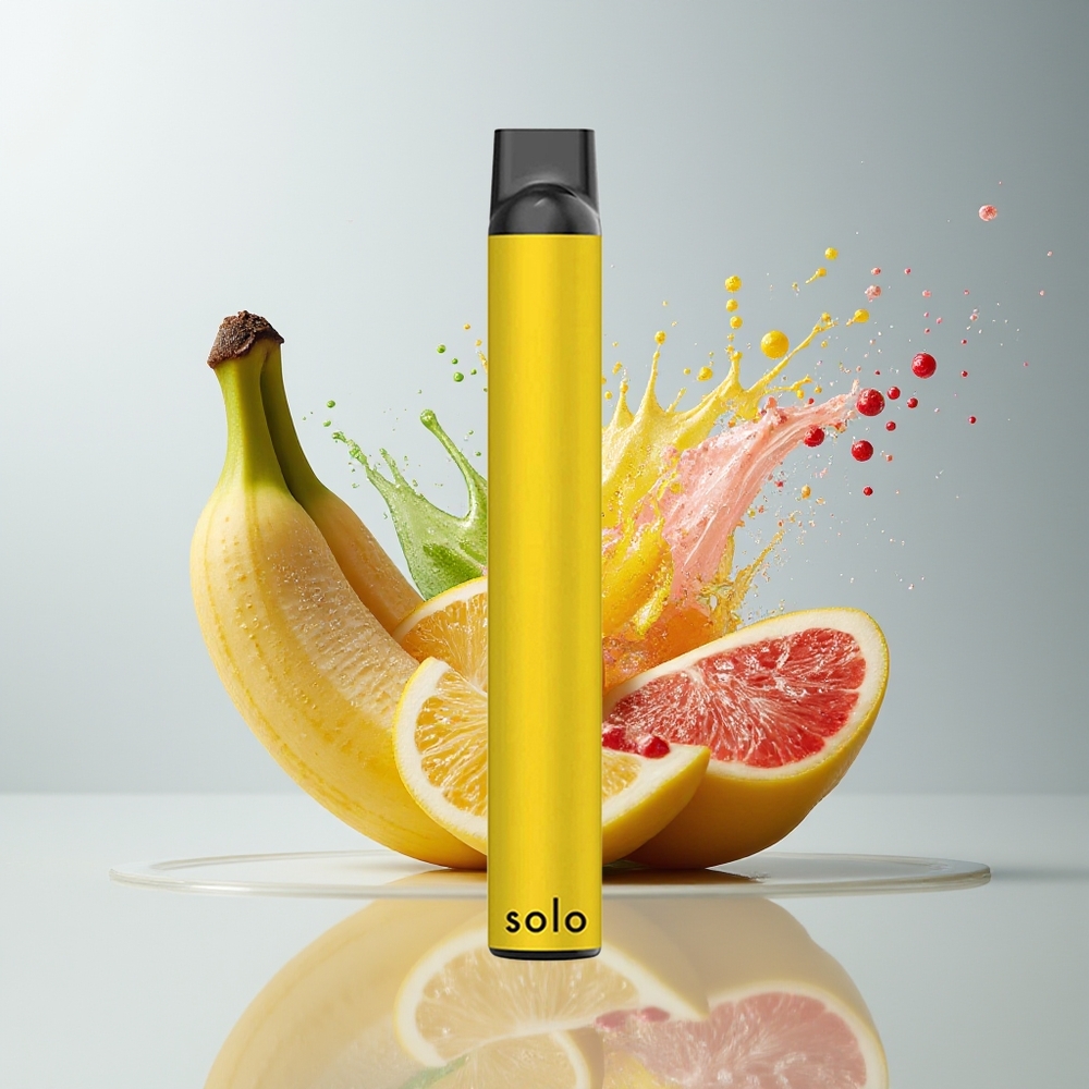 Solo 1000 Puffs Engangs Damp Dansk Engros - Mesh Coil, 3.5ml, Banan