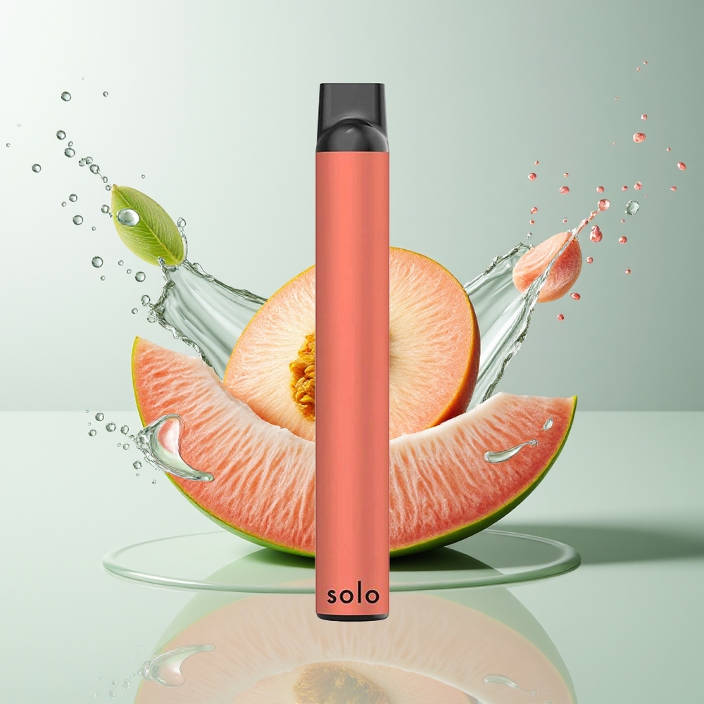 Solo 1000 Puffs Engangs Vape Dansk Engros - Mesh Coil, 3.5ml, Fersken Mynte