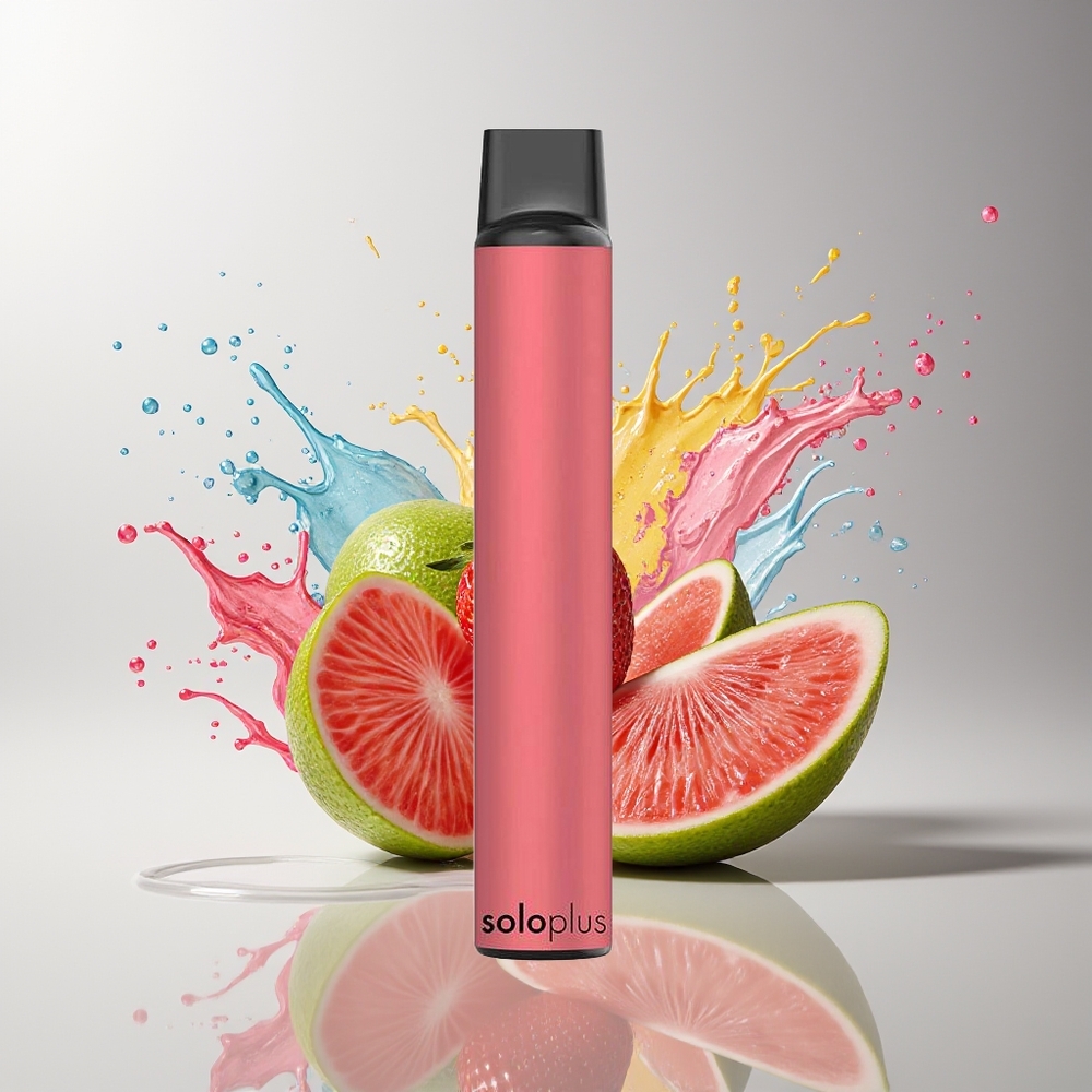 Solo Plus 2800 Puffs Dansk Engros Disposable Vape med Jordbær Guava Mesh Coil 6.5ml
