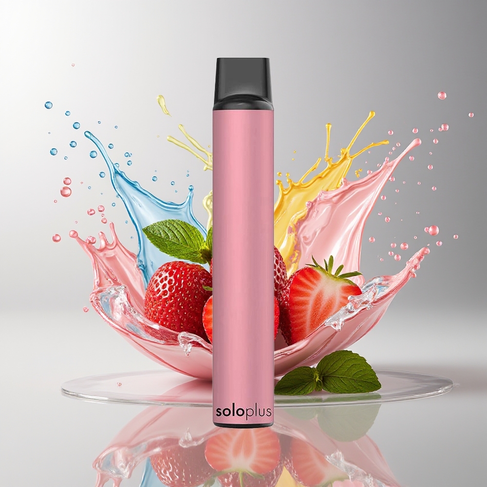 Solo Plus 2800 Puffs Disposable Vape Dansk Engros - Jordbær Mynte - Mesh Coil, 6.5ml, 950mAh