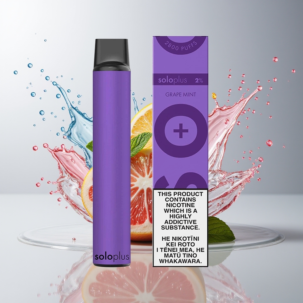 Solo Plus 2800 Puffs Disposable Vape Dansk engros - Mesh Coil, 6,5ml, 950mAh, Drue Mynte