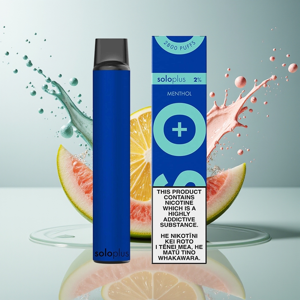 Solo Plus 2800 Puffs Engangs Vape Dansk Engros - Mesh Coil, 6,5ml, 950mAh, Mentol