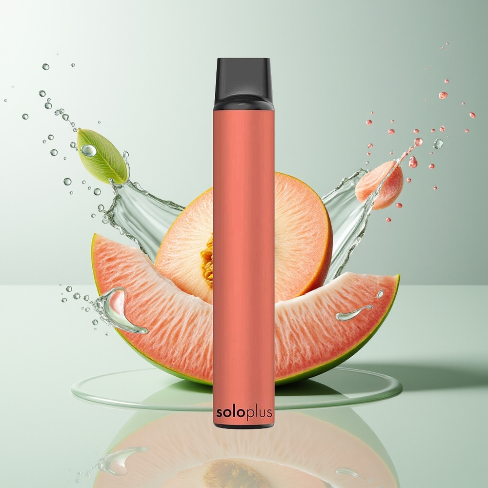 Solo Plus 2800 Puffs Engangs Vape Dansk Engros - Mesh Coil, 6.5ml E-væske, Peach Mynte