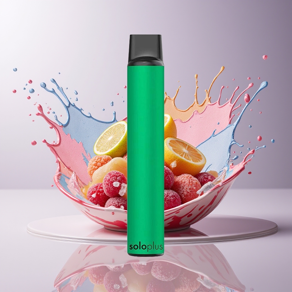 Solo Plus 2800 Puffs Engangs Vape Dansk Engros - Mesh Coil, 6.5ml, Sød Drue