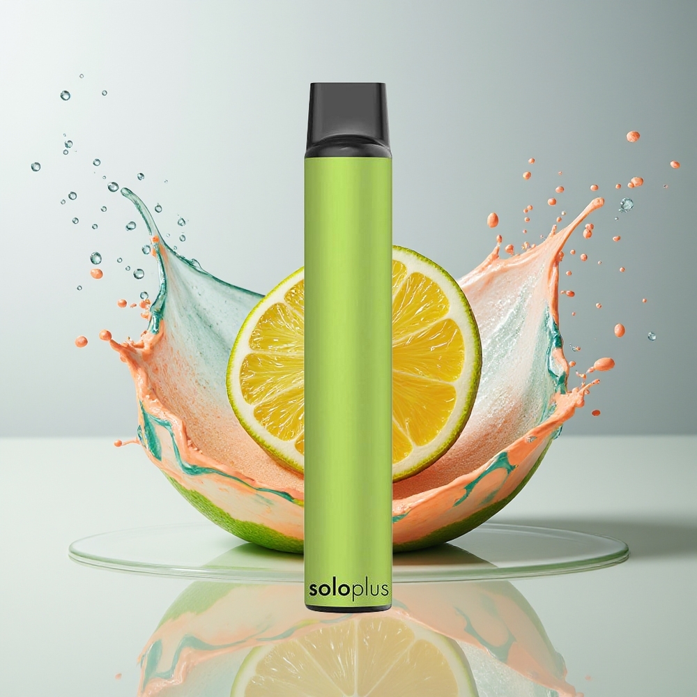 Solo Plus 2800 Puffs Engangs Vape Dansk Engros - Mesh Coil, 6.5ml, Sur Lime