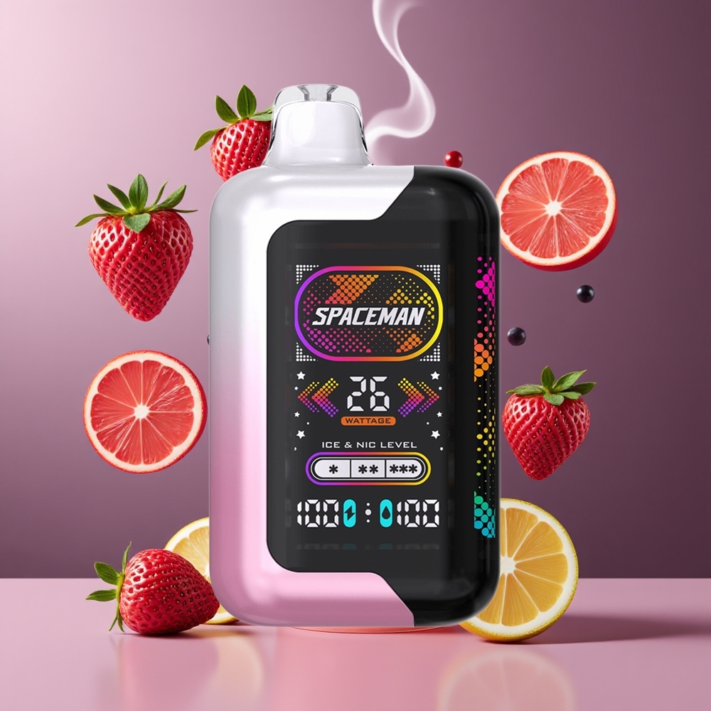 SPACEMAN SP40000 Engangs Vape Dansk Engros - 1000mAh / 20ml / 50mg/ml Pink Lemonade (Rosa Citronvand)