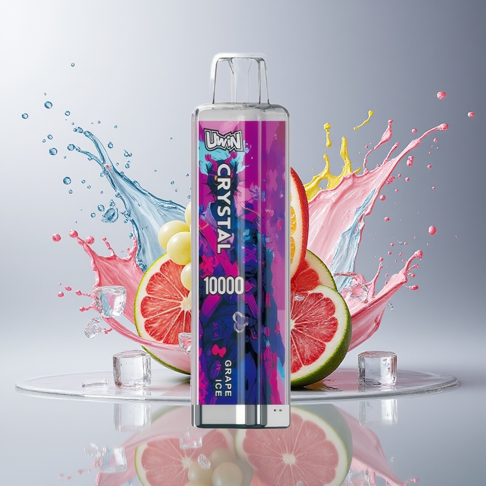 UWIN Crystal 10000 Puffs Dansk Engros – 18ml, 650mAh, Type-C, Vindrue Is