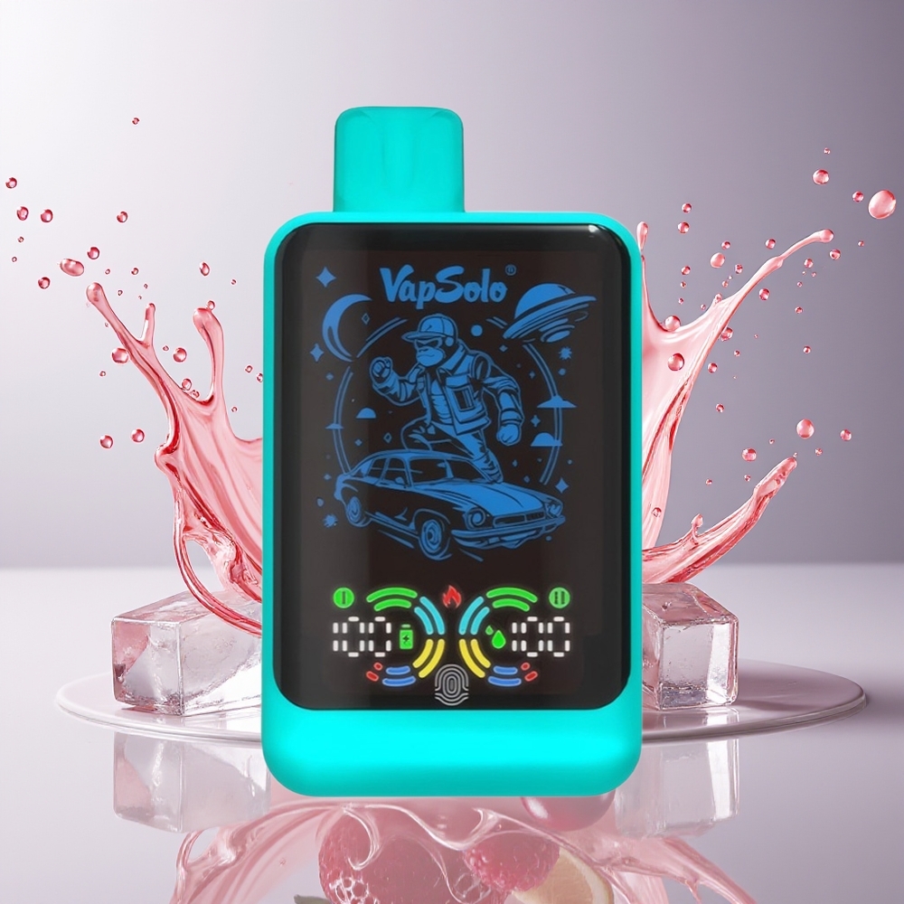 VapSolo GALAXY 30000 Puffs Engangs Ecigaret Dansk Engros – Jordbær Hindbær Kirsebær Is – 40ml E-Væske, 850mAh Batteri