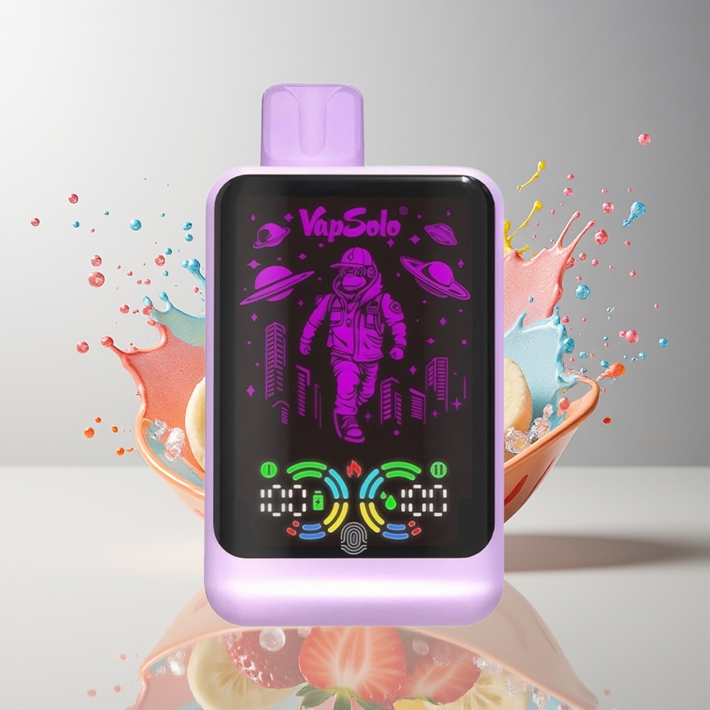 VapSolo GALAXY 30000 Puffs Engangs Vape Dansk Engros – Jordbær Banan (40ml, 850mAh, Type-C)