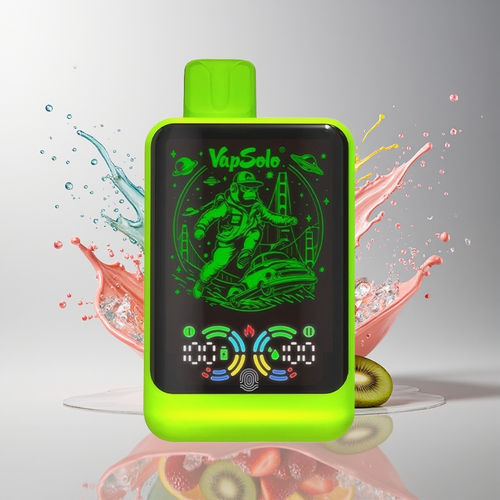 VapSolo GALAXY 30000 Puffs Engangs Vape Dansk Engros – Jordbær Kiwi, 40ml, 850mAh
