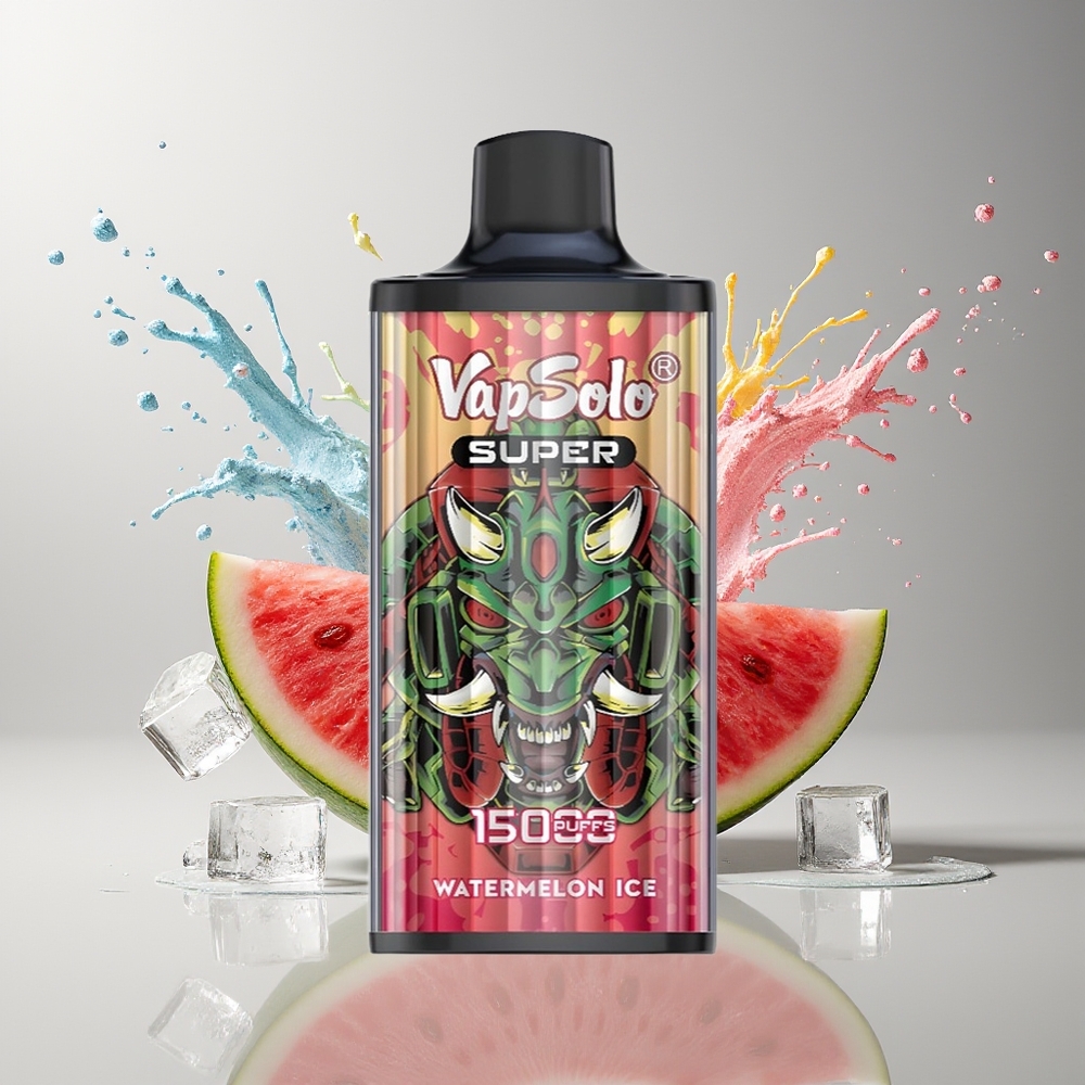 Vapsolo Super 15000 Puffs Dansk Engros Vandmelon Is – 40ml E-Liquid, 850mAh Mesh Coil, Type-C