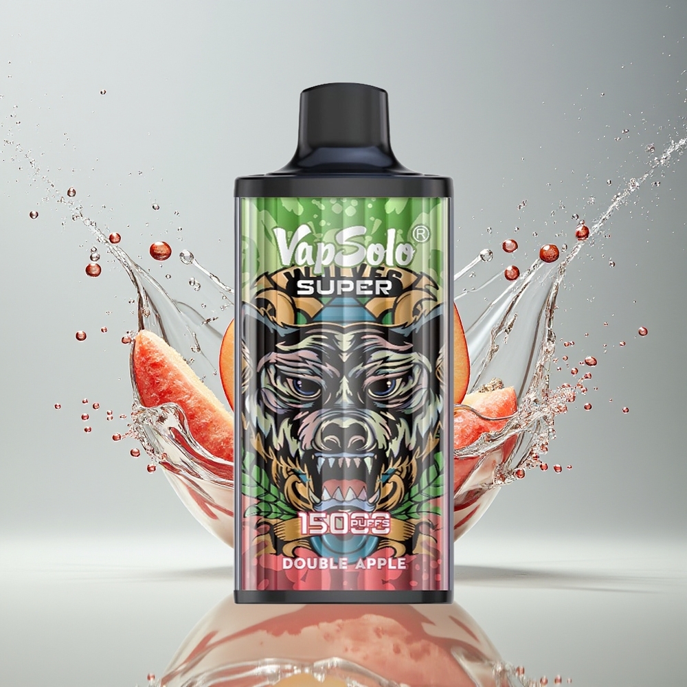 Vapsolo Super 15000 puffs Dansk engros – Dobbelte Æble – 40ml – 850mAh – Type-C