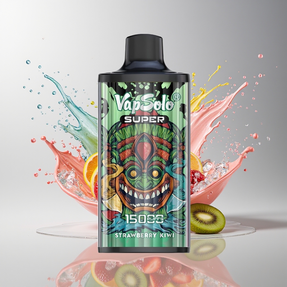 Vapsolo Super 15000 puffs Dansk engros – Jordbær Kiwi – 40ml – 50 mg/ml – Type-C
