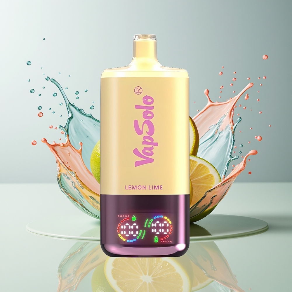 VapSolo Tripe 30000 Puffs Dansk Engros – Citron Lime – 40ml E-Liquid – Type-C Opladning