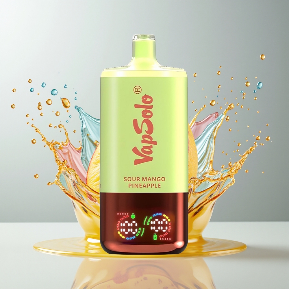 VapSolo Tripe 30000 Puffs Dansk Engros – Sur Mango Ananas (40ml, 20 mg/ml, Type-C)