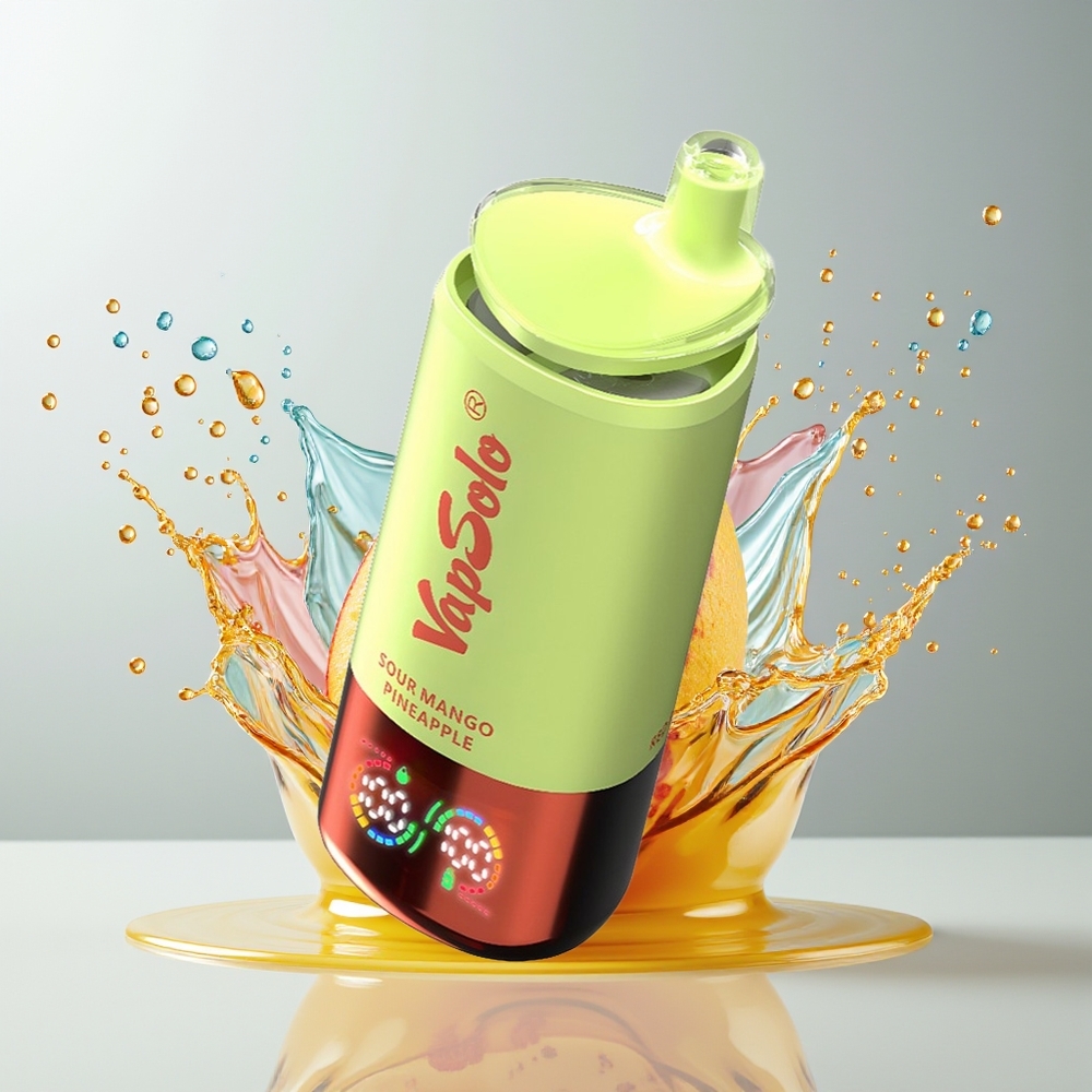 VapSolo Tripe 30000 Puffs Dansk Engros – Sur Mango Ananas (40ml, 20 mg/ml, Type-C)