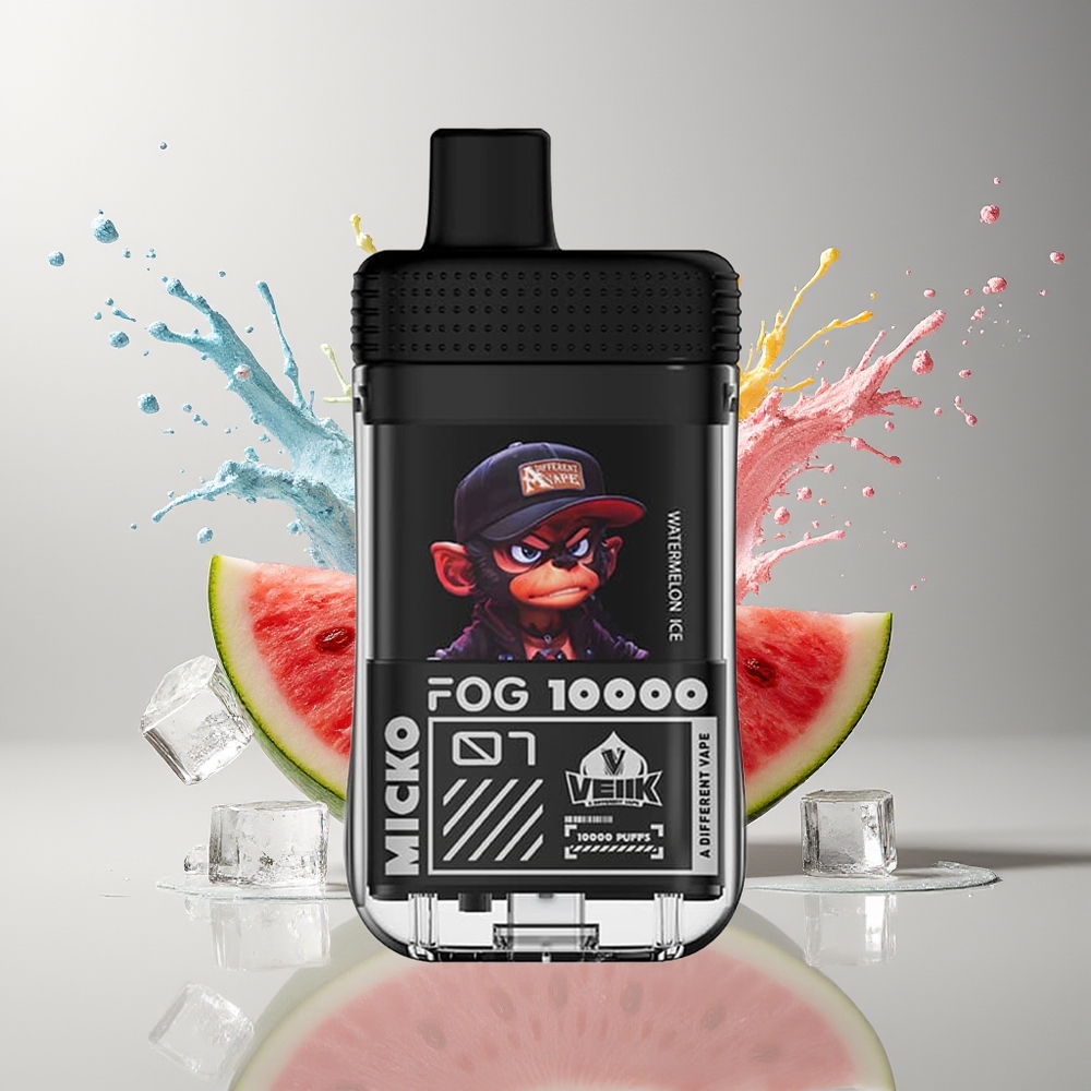 VEIIK MICKO FOG 10000 Puffs Dansk Engros Disposable Vape Vandmelon Is med 30mg/ml Salt Nic og 500 mAh Genopladelig Batteri