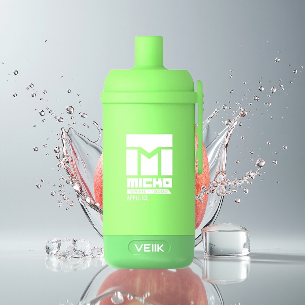 VEIIK MICKO GRAIL 10000 Puffs Engangs Vape (Dansk engros) – 1.0ohm Mesh Coil, 600mAh, Æble Is