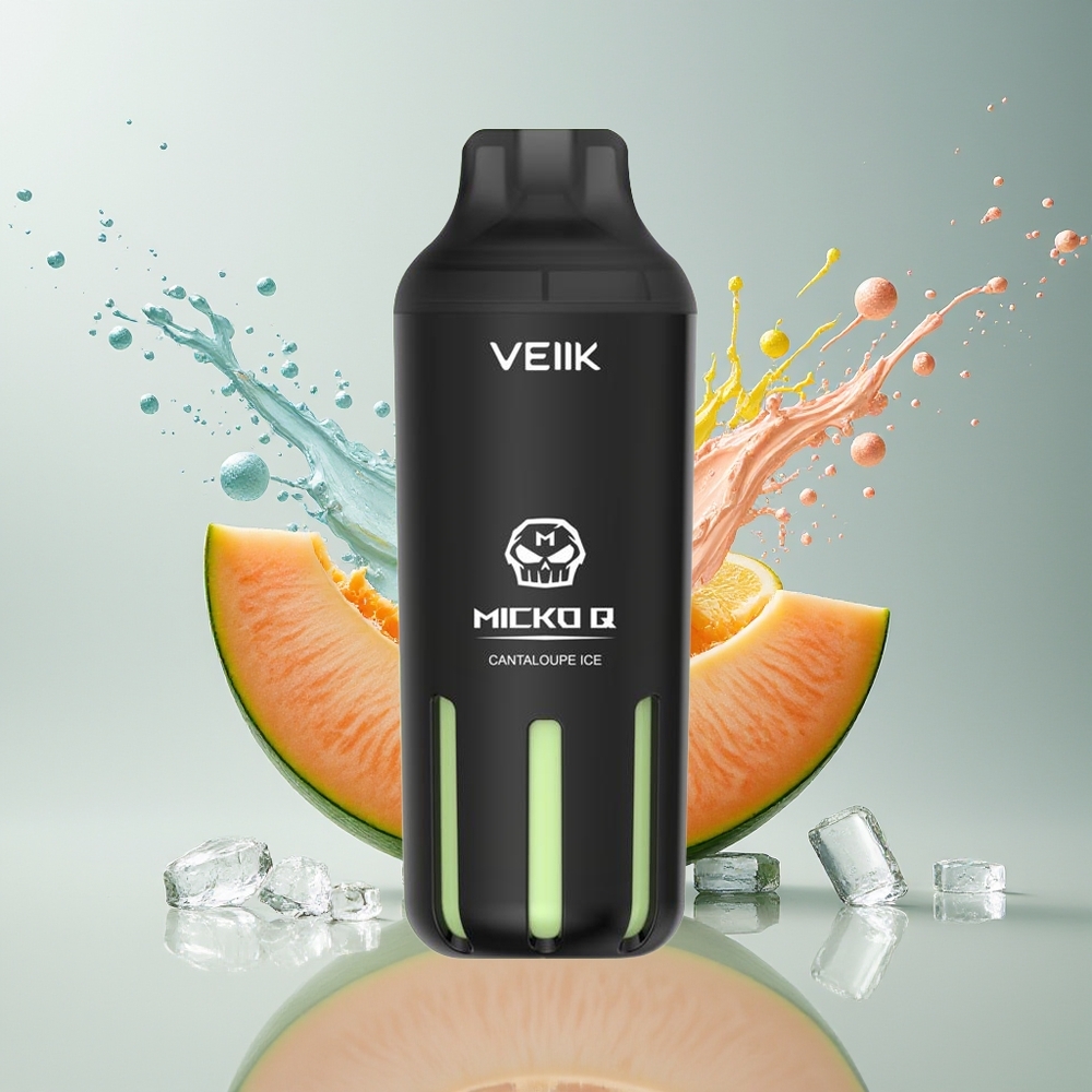 VEIIK MICKO Q 5500 Puffs Dansk Engros Disposable Vape 15ml 1300mAh Melon Is