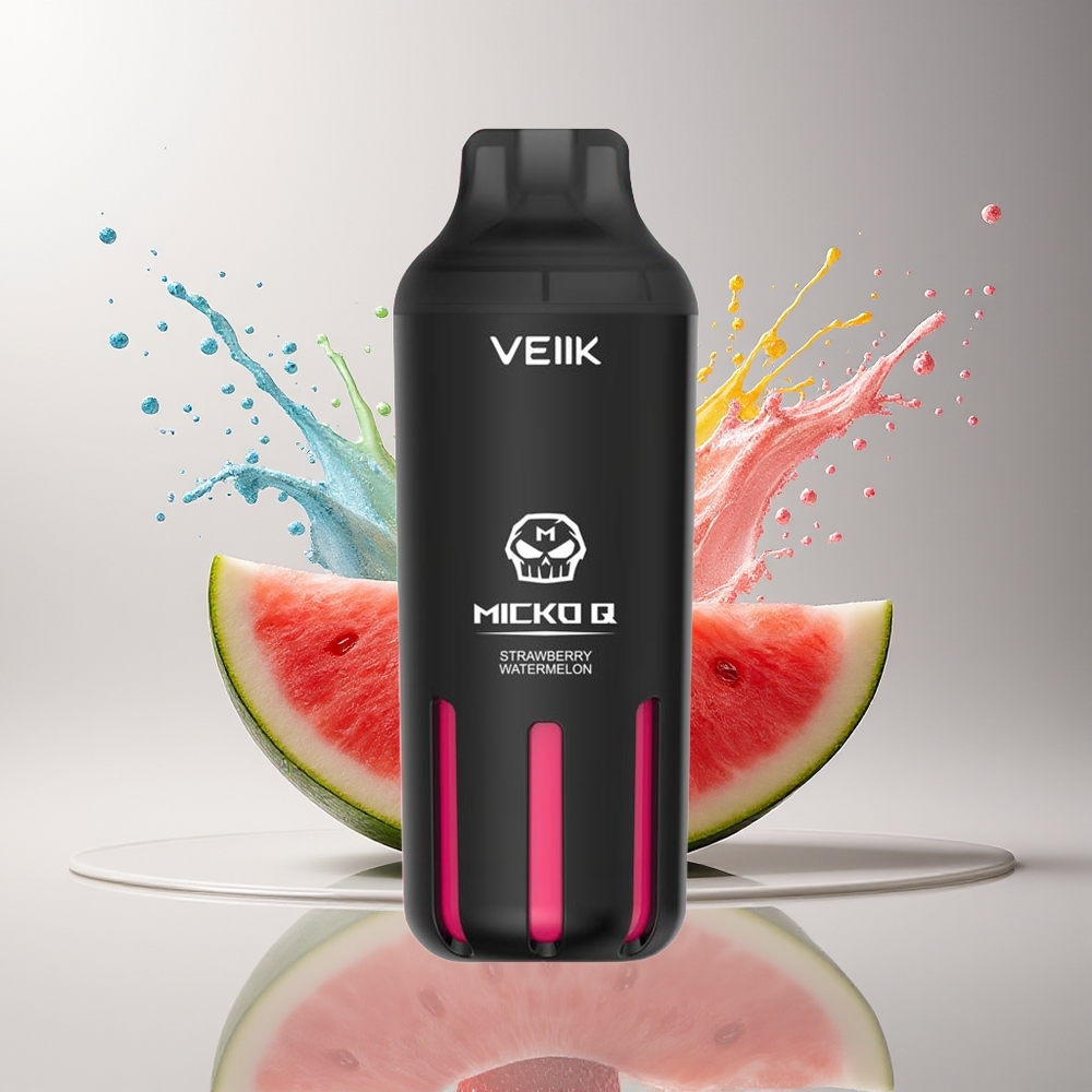 VEIIK MICKO Q 5500 Puffs Dansk Engros Disposable Vape Jordbær Vandmelon 15ml 1300mAh