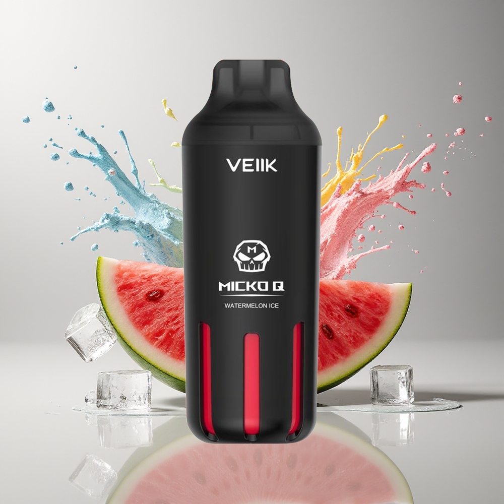 VEIIK MICKO Q 5500 Puffs Dansk Engros Disposable Vape Vandmelon Is med 15ml Kapacitet og 1300mAh Batteri