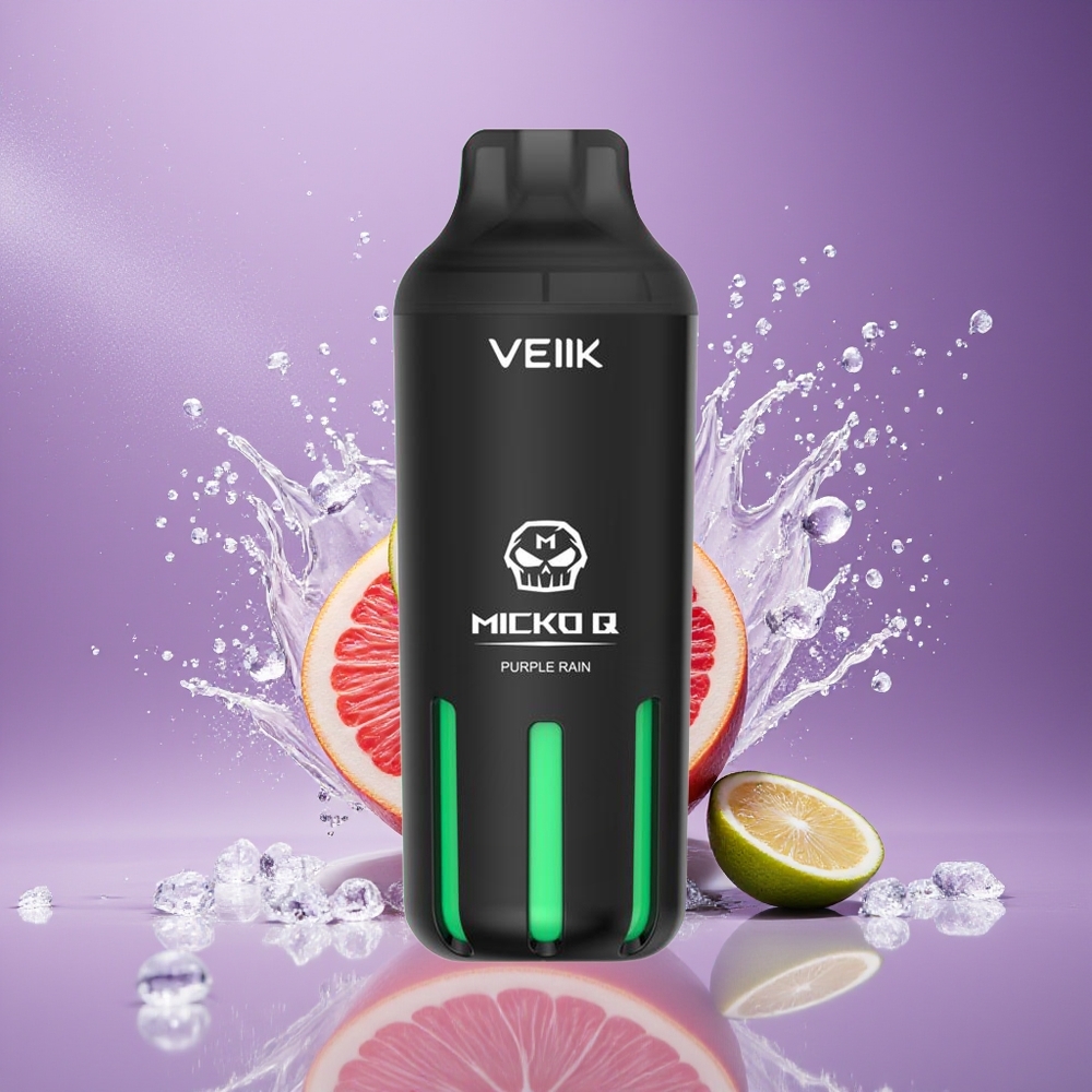 VEIIK MICKO Q 5500 Puffs Dansk engros Disposable Vape 15ml 1300mAh Lilla Regn