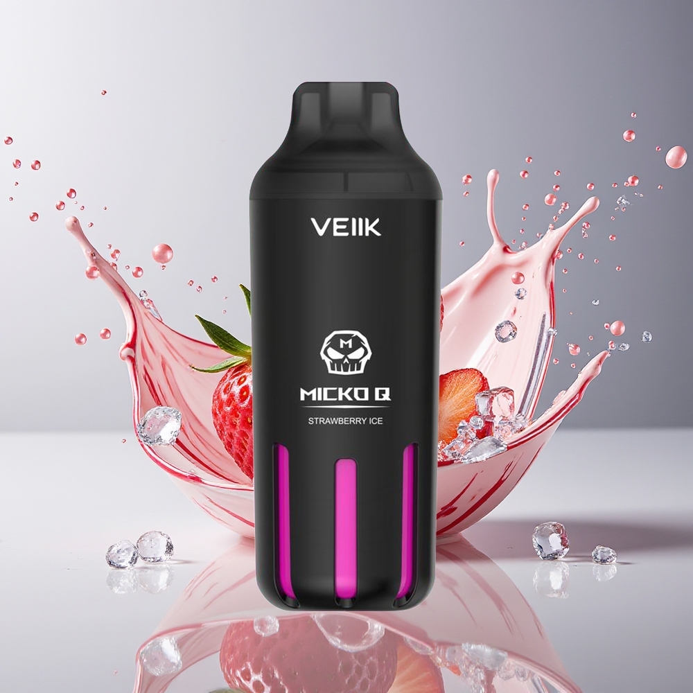 VEIIK MICKO Q 5500 Puffs Dansk engros Disposable Vape Jordbær Is