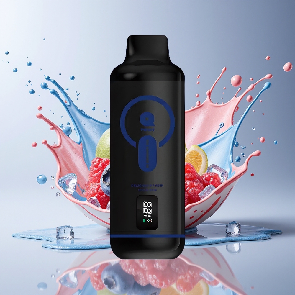 VEIIK MICKO Q TWIST 12000 Puffs Dansk Engros Disposable Vape Blåbær Is med 50mg/ml Salt Nic og 1.1ohm Mesh Coil
