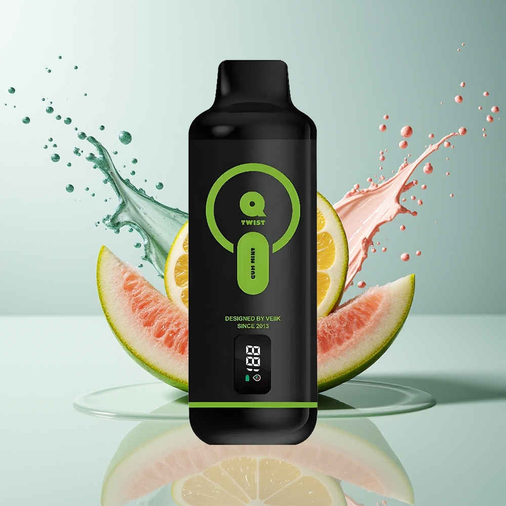 VEIIK MICKO Q TWIST 12000 Puffs Disposable Vape Cum Mynte – Dansk engros – 50mg/ml Salt Nic, 1.1ohm Mesh Coil, 600mAh Type-C