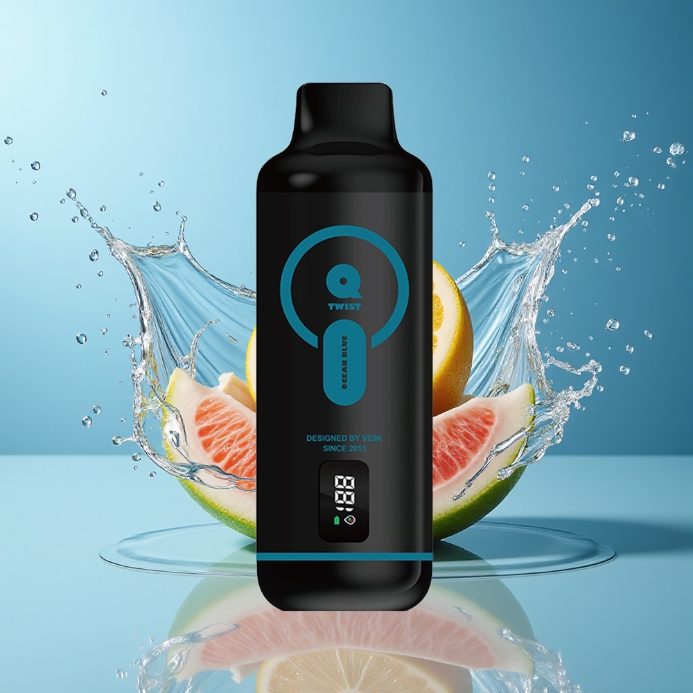 VEIIK MICKO Q TWIST 12000 Puffs Disposable Vape Dansk Engros – Ocean Blue (Havblå), 50mg/ml Salt Nic, 1.1ohm Mesh Coil