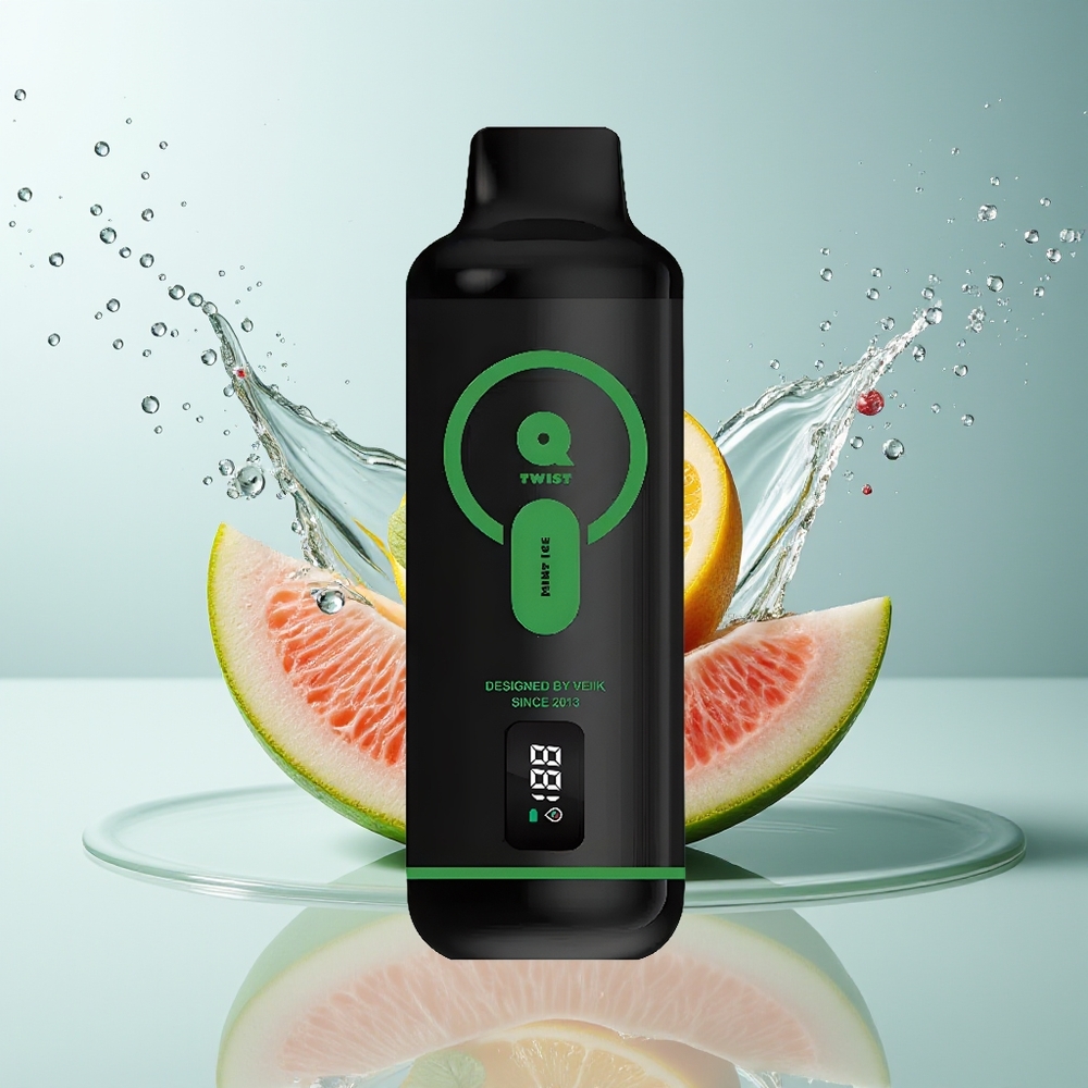 VEIIK MICKO Q TWIST 12000 Puffs Engangs Vape Dansk Engros Mynte Is med 50mg/ml Salt Nic og 1.1ohm Mesh Coil