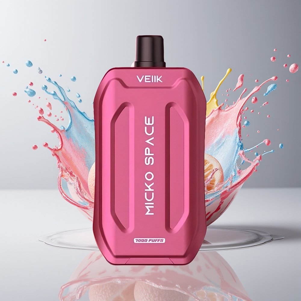 VEIIK MICKO SPACE 7000 Puffs Dansk Engros Disposable Vape Litchi Is med 18ml og 5% Nikotin