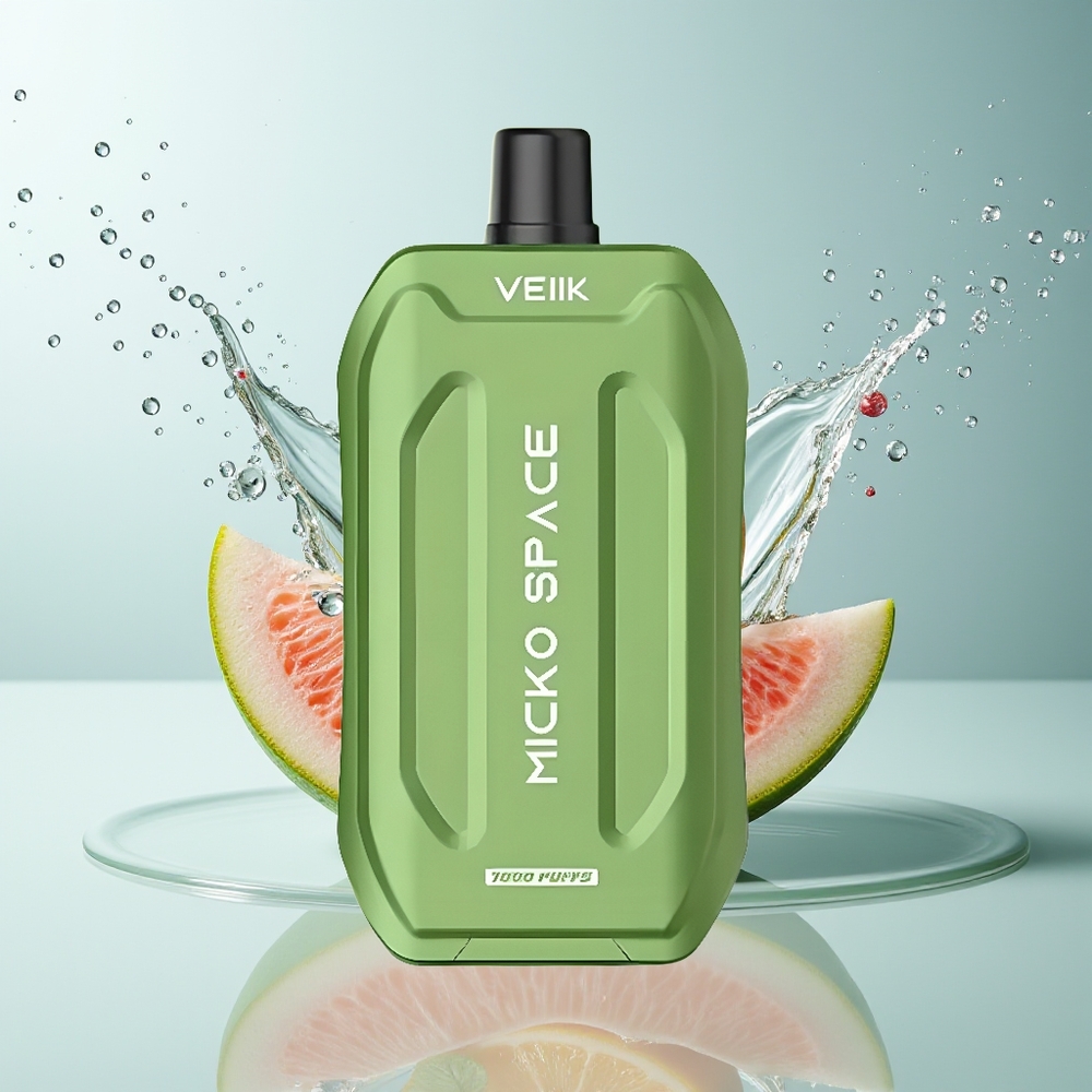 VEIIK MICKO SPACE 7000 Puffs Dansk Engros Disposable Vape Mynte Is med 5% Nikotin og 18ml Kapacitet