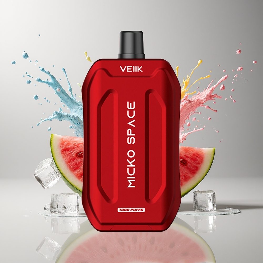 VEIIK MICKO SPACE 7000 Puffs Dansk Engros Disposable Vape Vandmelon Is 5% Nikotin 18ml 500mAh