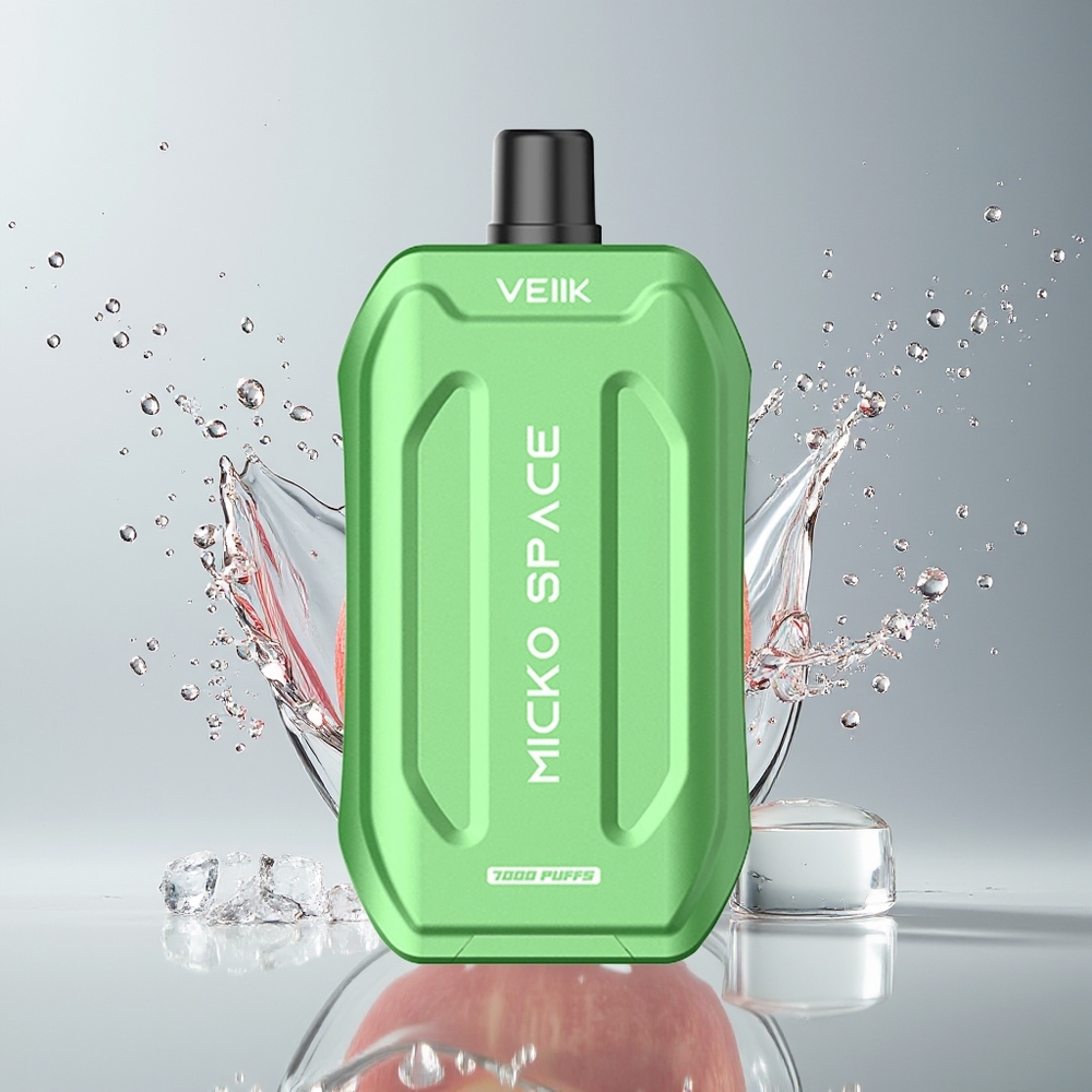 VEIIK MICKO SPACE 7000 Puffs Dansk Engros Disposable Vape Æble Is med 5% Nikotin og 18ml Kapacitet