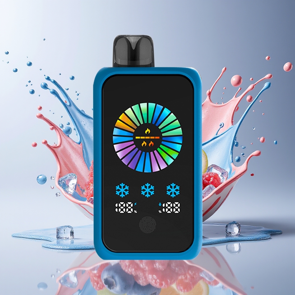 VEIIK SPACE CLOUD 30000 PUFFS Dansk Engros Disposable Vape Blåbær Is med Hurtigopladning, Dual Mesh og 900mAh Batteri