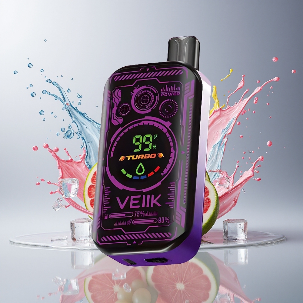 VEIIK SPACE MIST Dansk Engros 25000 Puffs Dual Mesh Coil 3.35 TFT Super Skærm Disposable Vape Vindrue Is