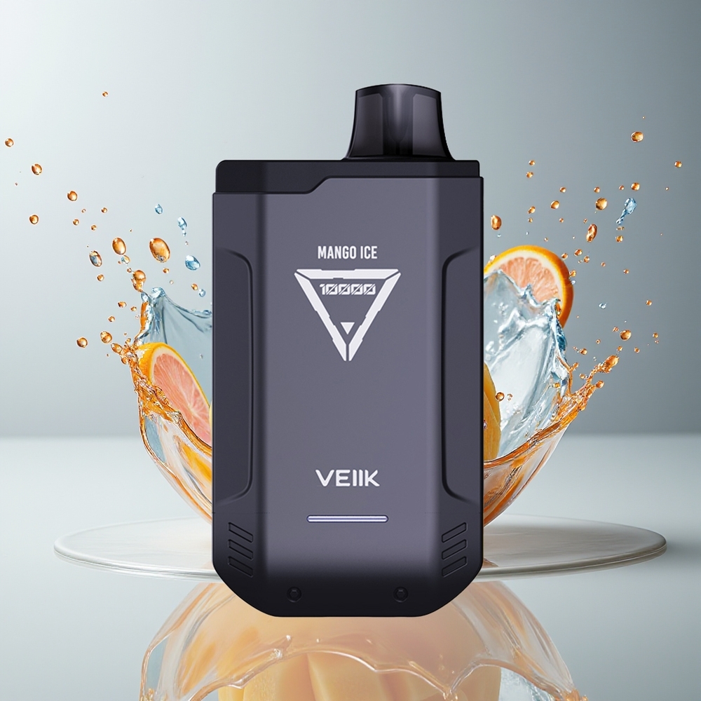 VEIIK X SPACE 10000 Puffs Engangs Vape Dansk Engros med 18ML Kapacitet, USB-C Opladning og Mango Is Smag