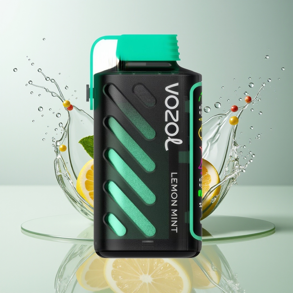 VOZOL Gear Power 20000 Puffs Dansk engros med S.i.L.C. Tech, Dual Mesh Coil og Citron Mynte