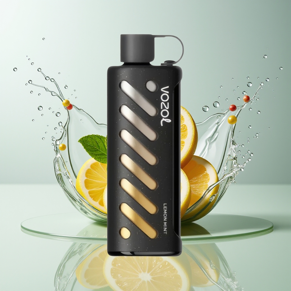 VOZOL Gear Shisha 25000 Puffs Dansk Engros – 30 Lækre Smage, Dual Mesh, 1000mAh, Citron Mynte