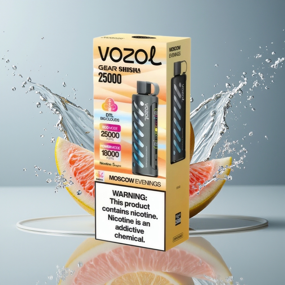 VOZOL Gear Shisha 25000 Puffs Dansk Engros – 30 Lækre Smage, Dual Mesh, 1000mAh