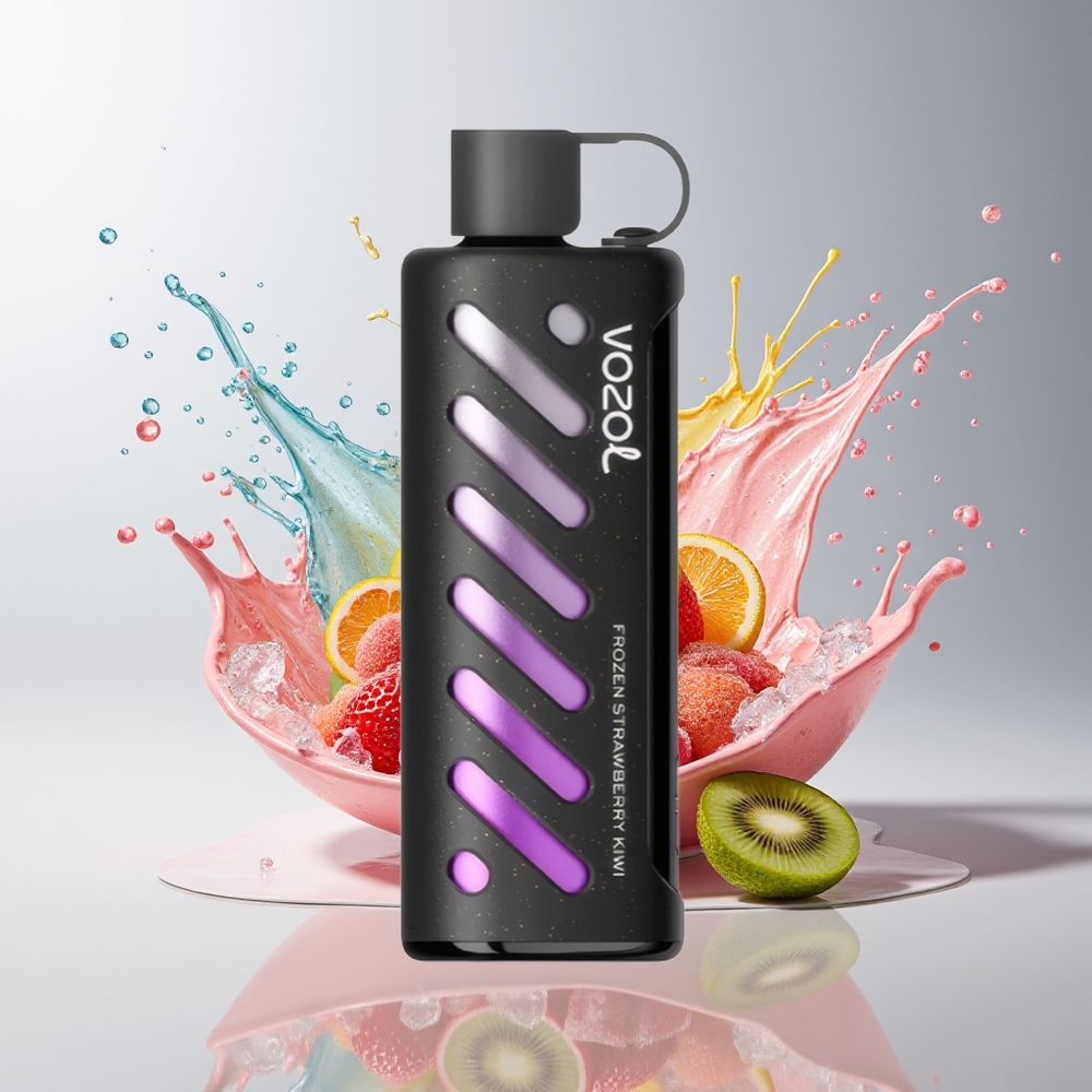 VOZOL Gear Shisha 25000 Puffs Dansk Engros – 30 Lækre Smagsvarianter, Dual Mesh, 1000mAh, Frosen Jordbær Kiwi
