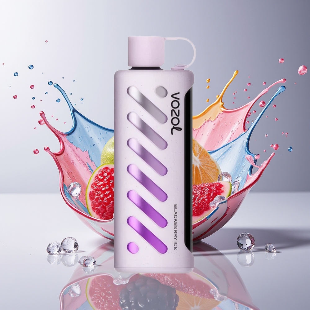 VOZOL Gear Shisha 25000 Puffs Dansk Engros med 30 Lækre Smage, Dual Mesh Dual Modes og 1000mAh Battery - Bjørnebær Is